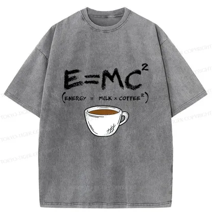 Tokyo-Tiger Coffee Formula Funny Washed T-Shirt