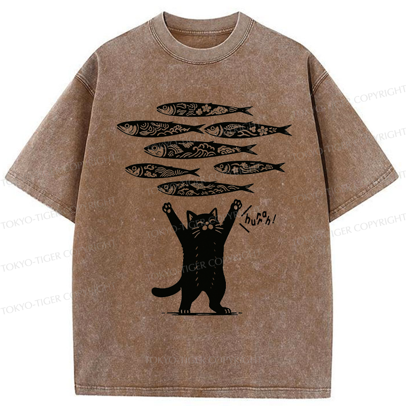 Tokyo-Tiger The Lucky Cat Washed T-Shirt