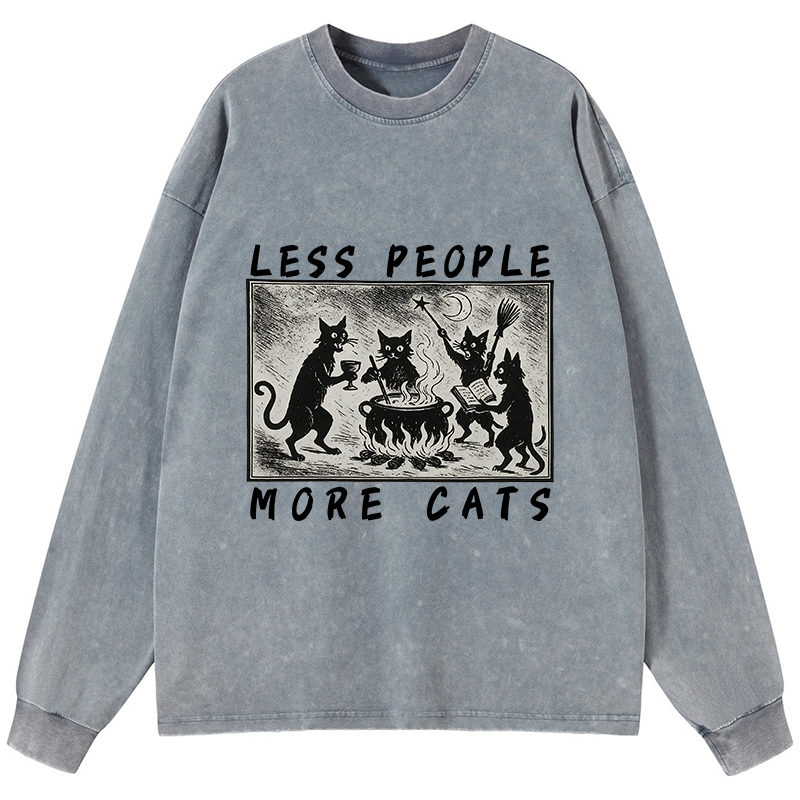 Tokyo-Tiger Cat Sacrifice Ceremony Washed Long Sleeve T-Shirt