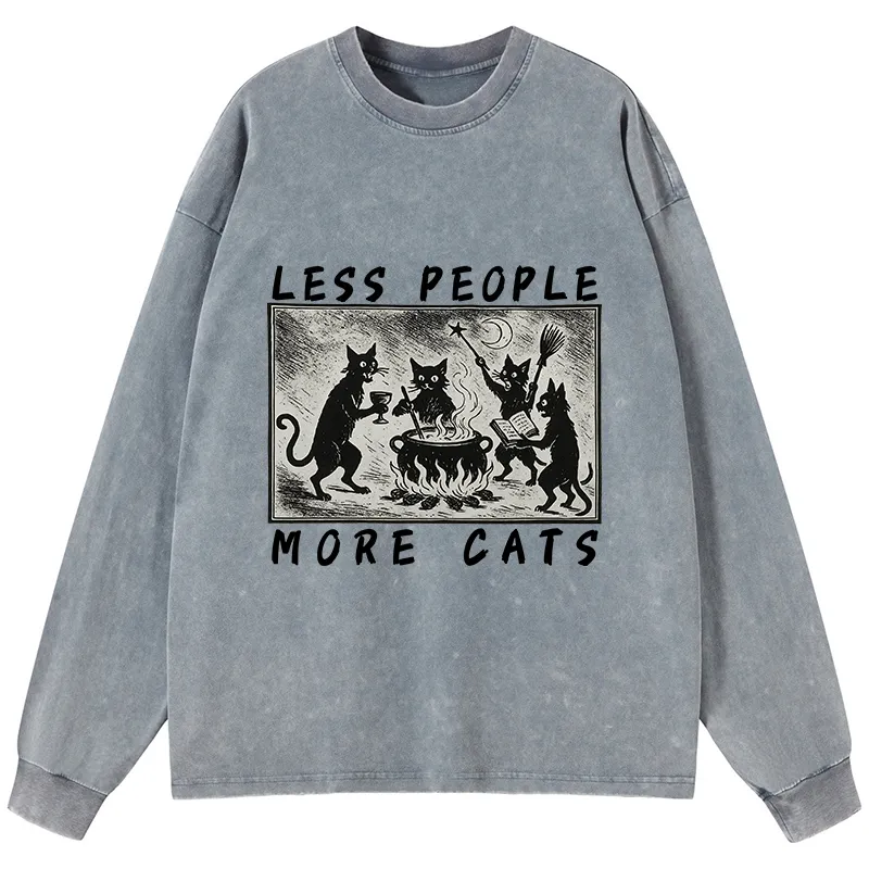 Tokyo-Tiger Cat Sacrifice Ceremony Washed Long Sleeve T-Shirt