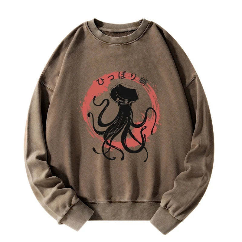 Tokyo-Tiger Vintage Octopus Japanese Washed Sweatshirt