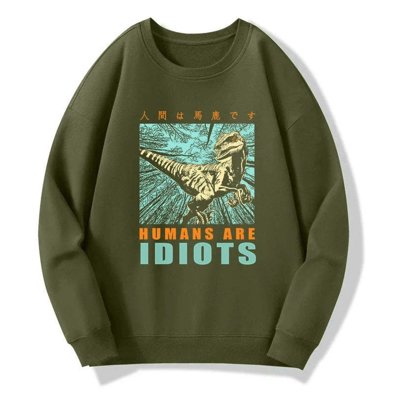 Tokyo-Tiger Mocking Dinosaurs Japanese Sweatshirt