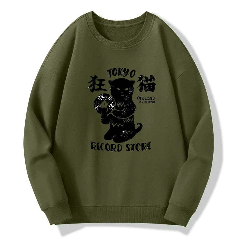 Tokyo-Tiger Tokyo Record Store Cat CD Sweatshirt Sale