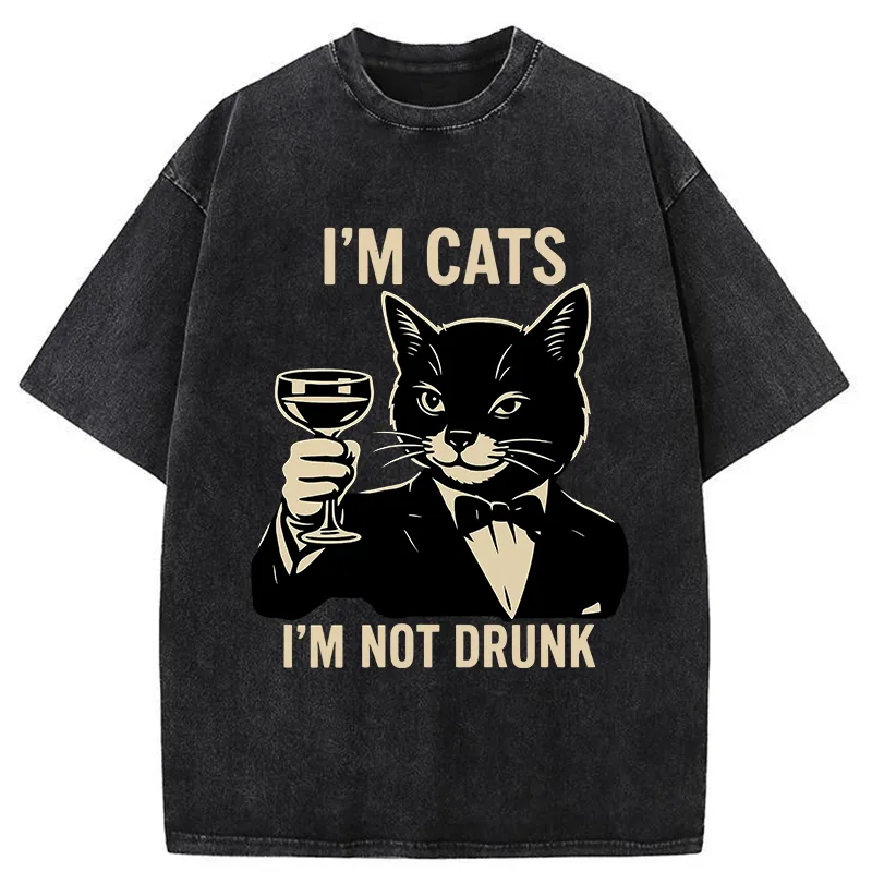 Tokyo-Tiger Cat Cheers Meme Funny Washed T-Shirt