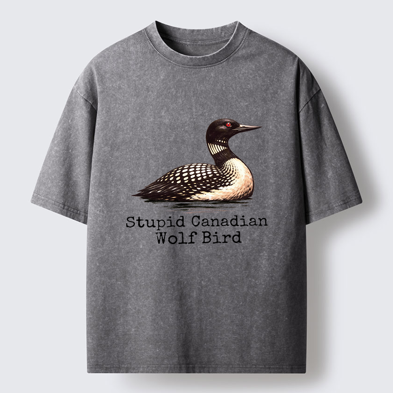 Tokyo-Tiger Funny Wolf Bird Meme Washed T-Shirt