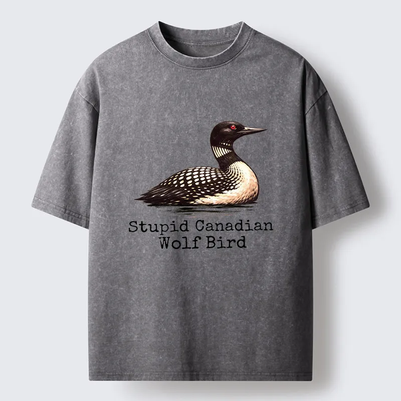 Tokyo-Tiger Funny Wolf Bird Meme Washed T-Shirt