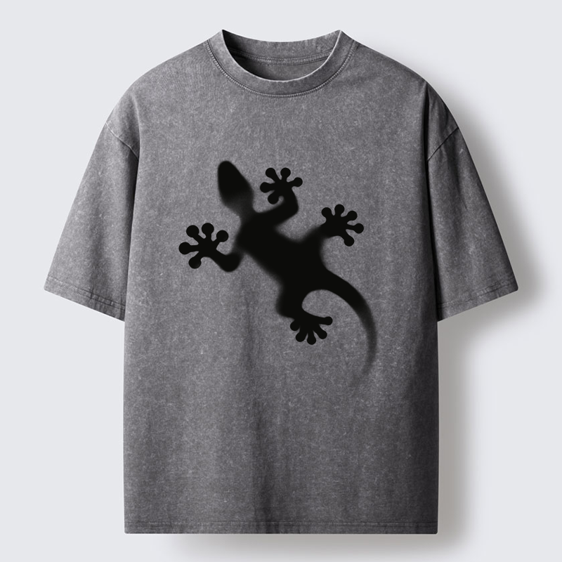 Tokyo-Tiger Gecko Silhouette Washed T-Shirt