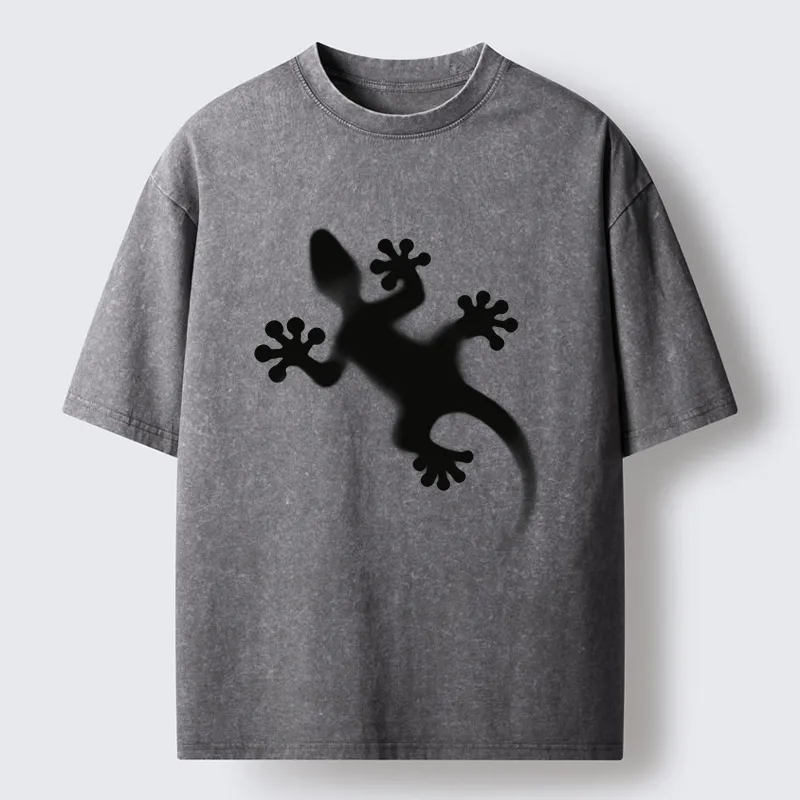 Tokyo-Tiger Gecko Silhouette Washed T-Shirt