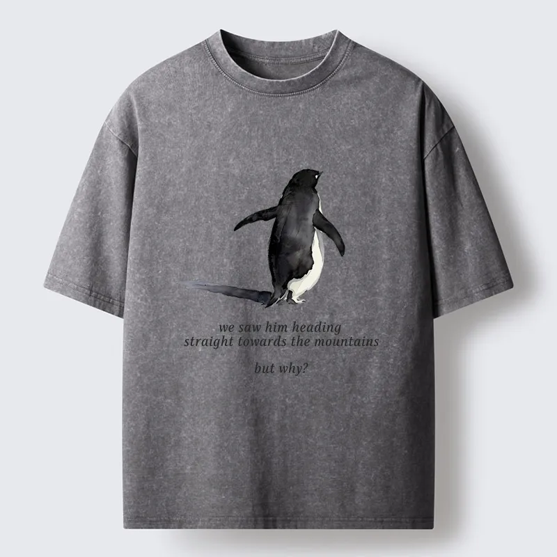 Tokyo-Tiger Lonely Penguin Washed T-Shirt