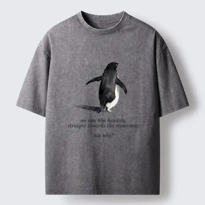 Tokyo-Tiger Lonely Penguin Washed T-Shirt