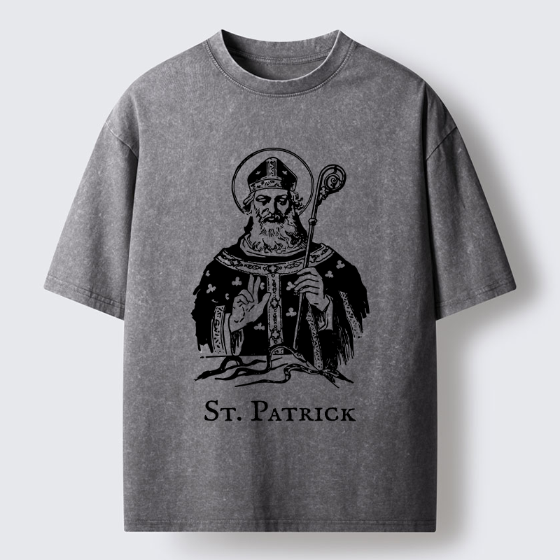 Tokyo-Tiger Catholic Saint Patrick Washed T-Shirt