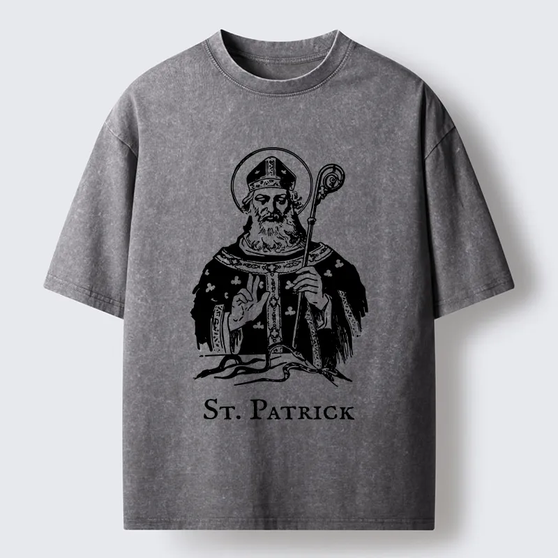 Tokyo-Tiger Catholic Saint Patrick Washed T-Shirt