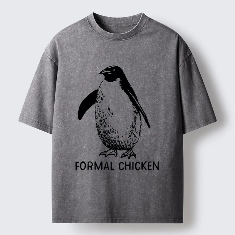 Tokyo-Tiger Funny Penguin Joke Meme Washed T-Shirt