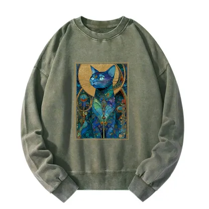 Tokyo-Tiger The Cat’s Plan To Rule Them All Washed Sweatshirt