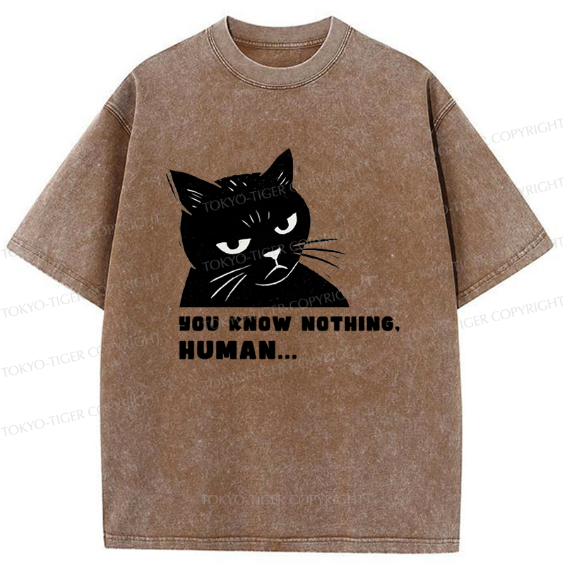 Tokyo-Tiger Cat:You Know Nothing,Human Washed T-Shirt