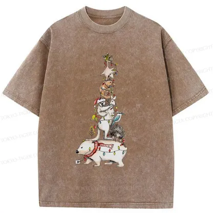 Tokyo-Tiger Australian Christmas Tree Washed T-Shirt