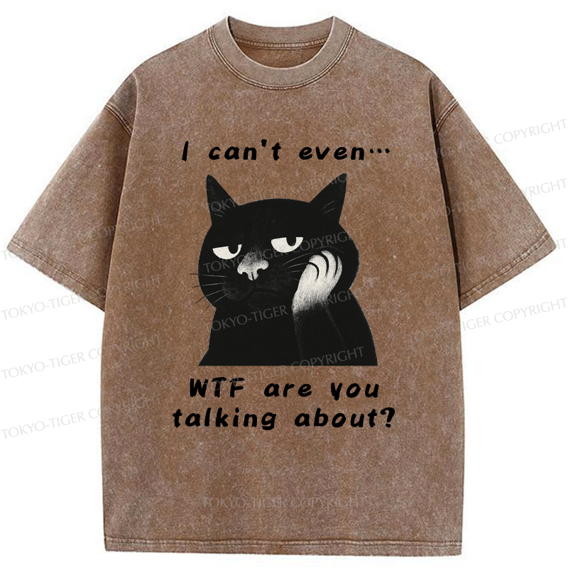 Tokyo-Tiger The Speechless Cat Washed T-Shirt
