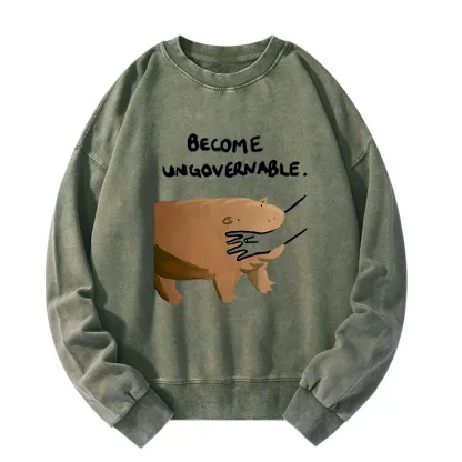 Tokyo-Tiger Moo Deng Bites Someone's Arm Washed Sweatshirt