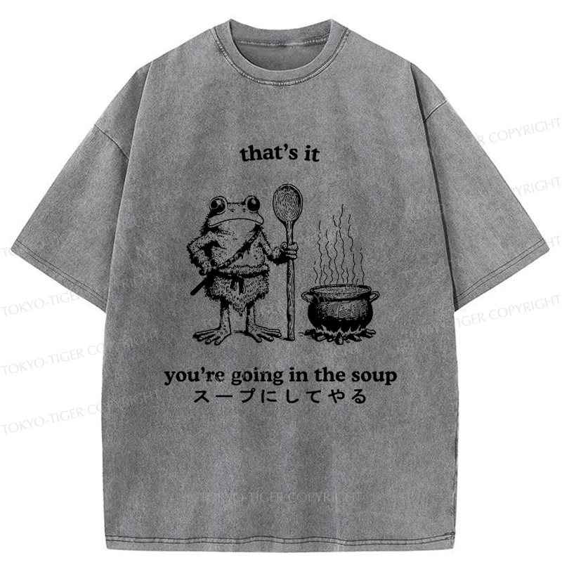 Tokyo-Tiger Fool 're Going In The Soup Washed T-Shirt
