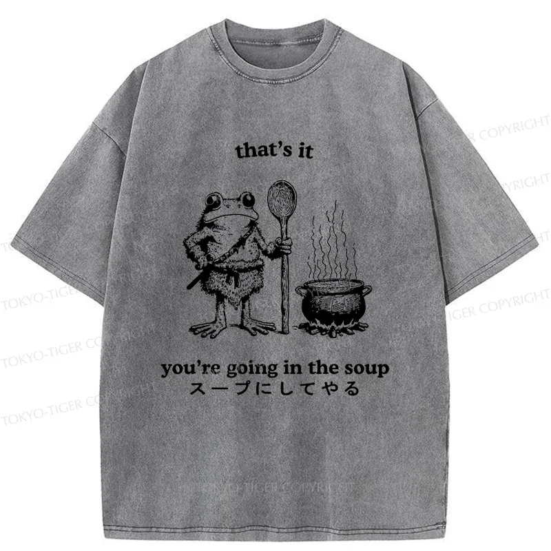 Tokyo-Tiger Fool 're Going In The Soup Washed T-Shirt