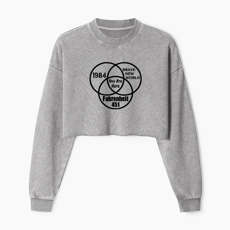 Tokyo-Tiger Multidimensional Thinking And Rebellion Washed Crop Sweatshirt