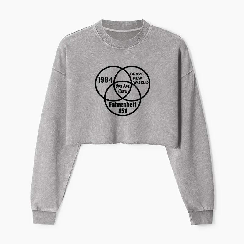 Tokyo-Tiger Multidimensional Thinking And Rebellion Washed Crop Sweatshirt