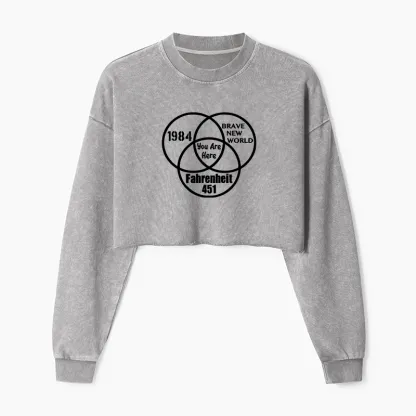 Tokyo-Tiger Multidimensional Thinking And Rebellion Washed Crop Sweatshirt