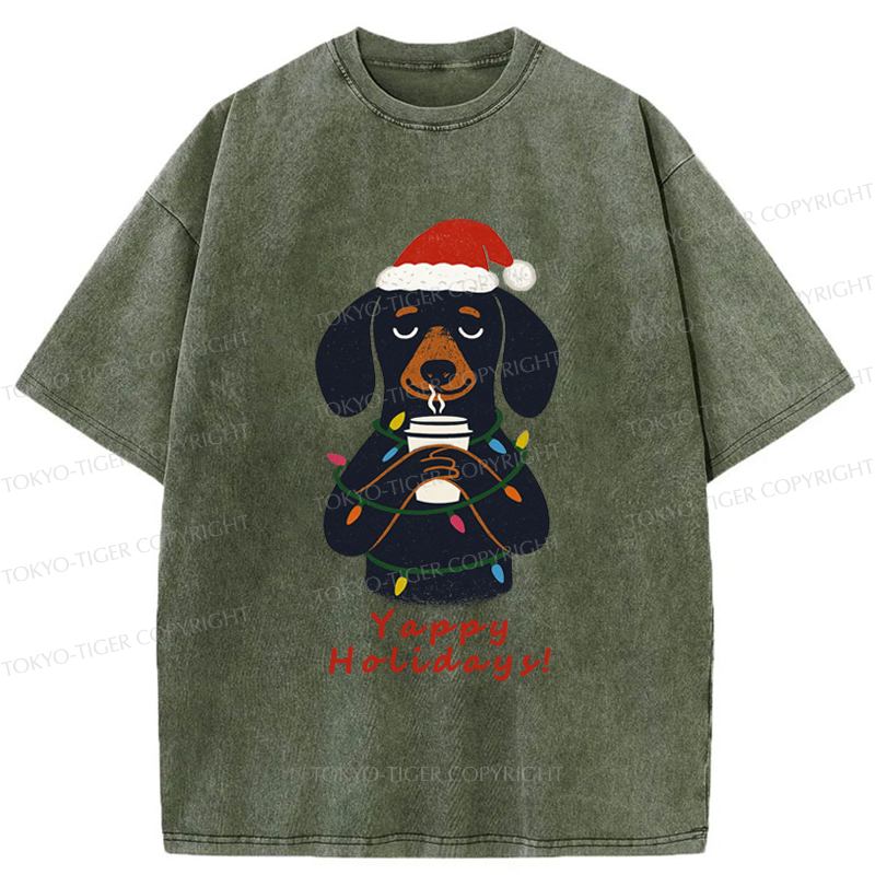 Tokyo-Tiger Yappy Holidays Washed T-Shirt