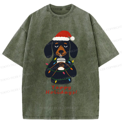Tokyo-Tiger Yappy Holidays Washed T-Shirt