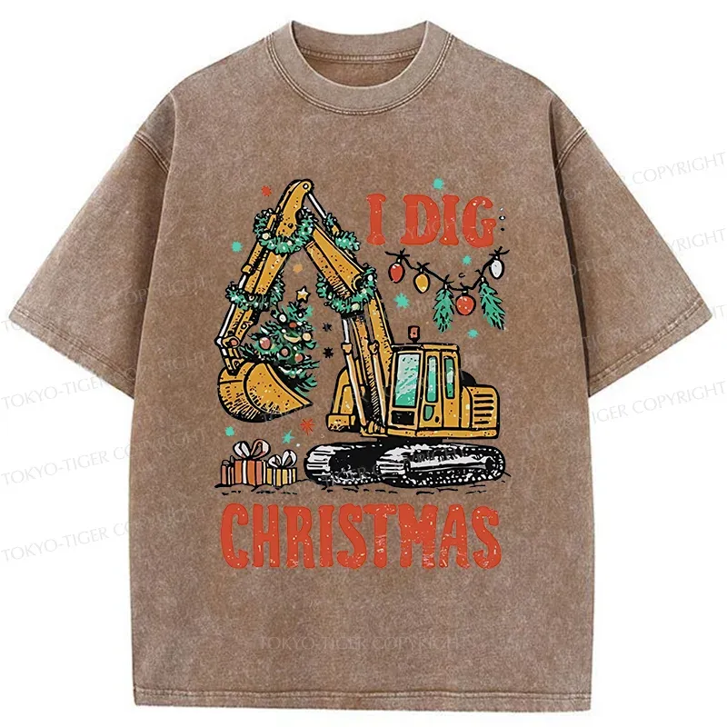 Tokyo-Tiger I Dig Christmas Washed T-Shirt