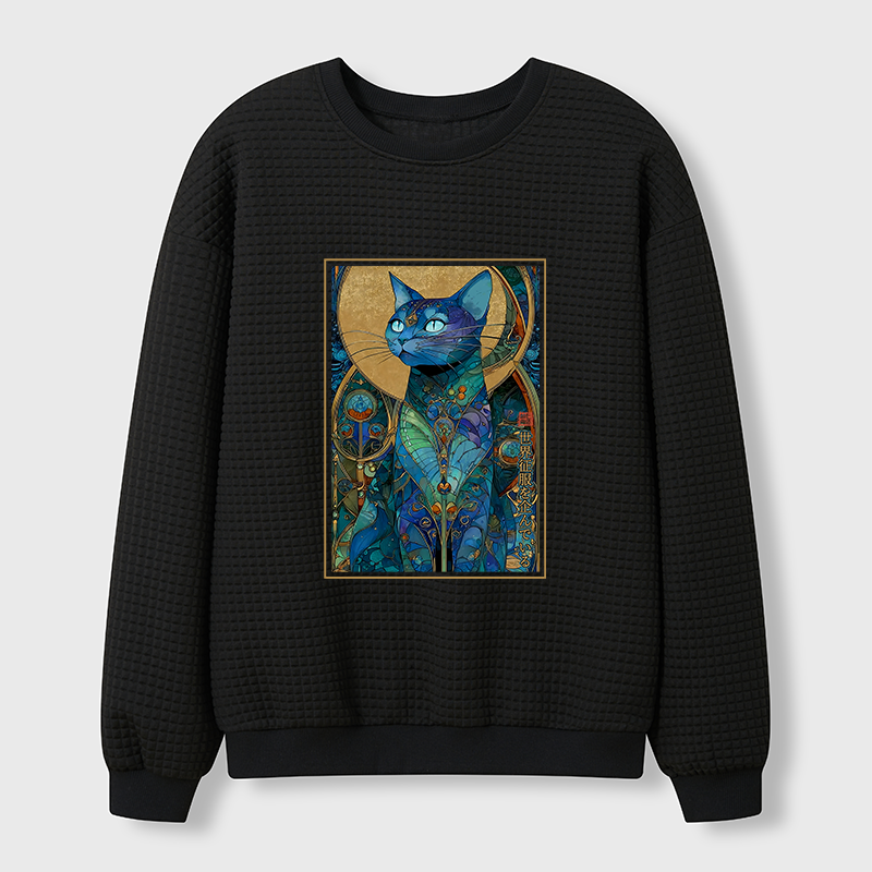 Tokyo-Tiger The Cat’s Plan To Rule Them All Waffle Sweatshirt