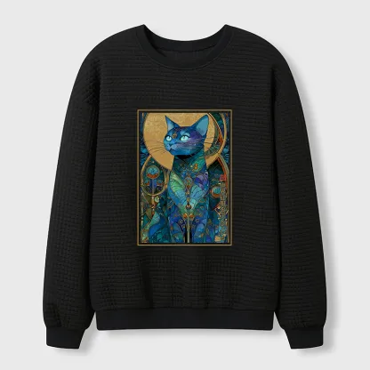 Tokyo-Tiger The Cat’s Plan To Rule Them All Waffle Sweatshirt