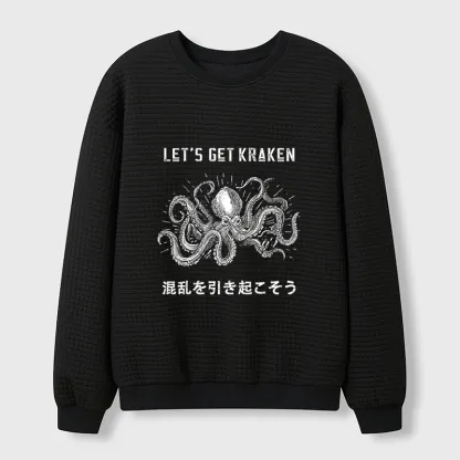 Tokyo-Tiger Funny Octopus：Let’s Get Kraken Waffle Sweatshirt