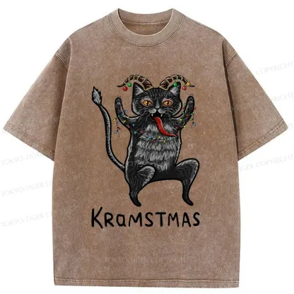 Tokyo-Tiger Kramstmas Japanese Washed T-Shirt