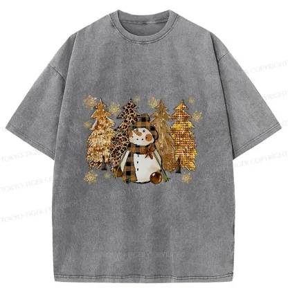 Tokyo-Tiger Autumn Snowman Washed T-Shirt