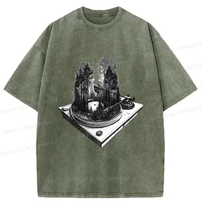 Tokyo-Tiger Music Forest Washed T-Shirt
