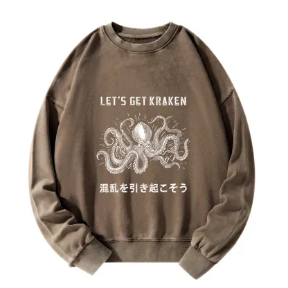 Tokyo-Tiger Funny Octopus：Let’s Get Kraken Washed Sweatshirt