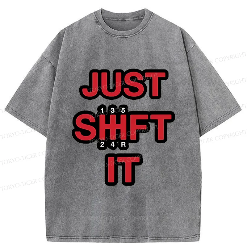 Tokyo-Tiger Funny Car Gear Washed T-Shirt