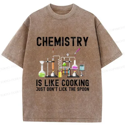 Tokyo-Tiger Interesting Chemistry Washed T-Shirt