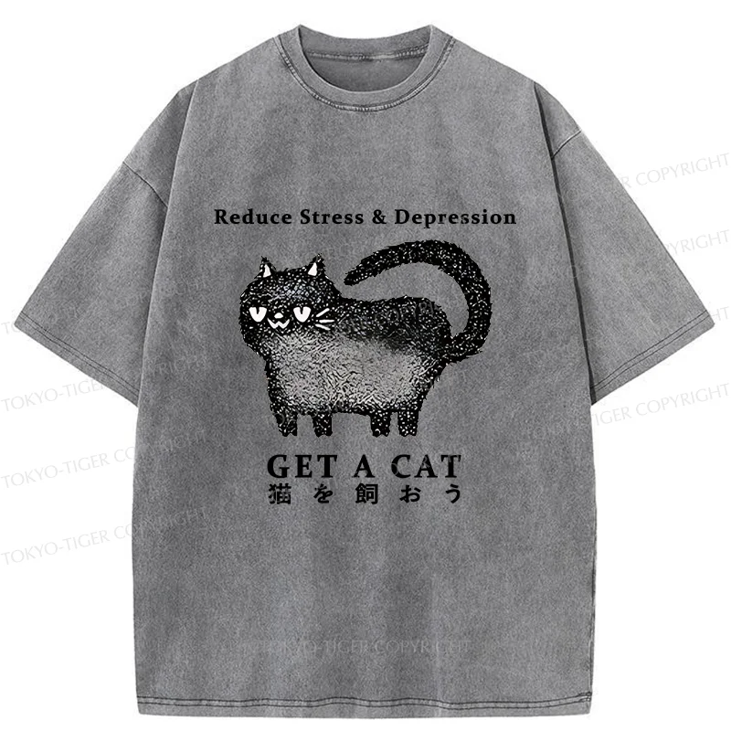 Tokyo-Tiger Adopt A Cat Washed T-Shirt