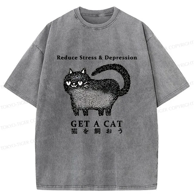 Tokyo-Tiger Adopt A Cat Washed T-Shirt Sale