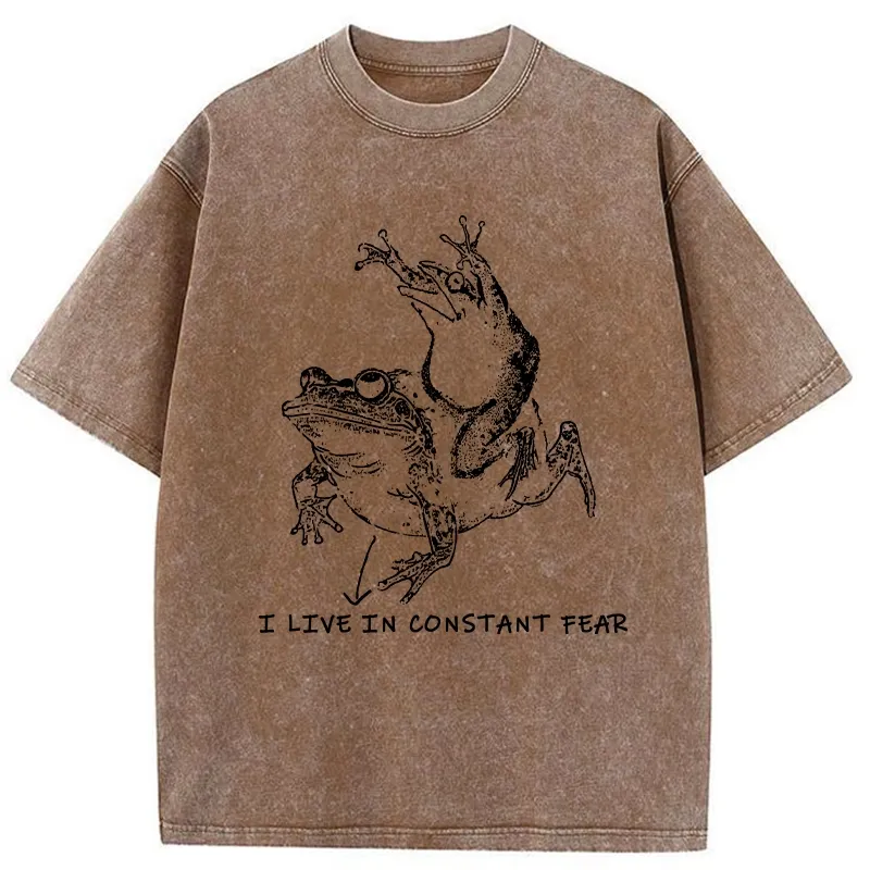 Tokyo-Tiger I Live In Constant Fear Washed T-Shirt