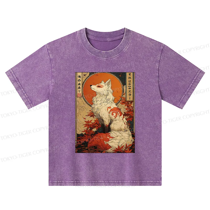 Tokyo-Tiger The Fox of Fates: A Tale of Nine Tails Kids Washed T-Shirt