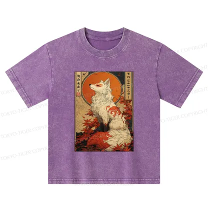 Tokyo-Tiger The Fox of Fates: A Tale of Nine Tails Kids Washed T-Shirt