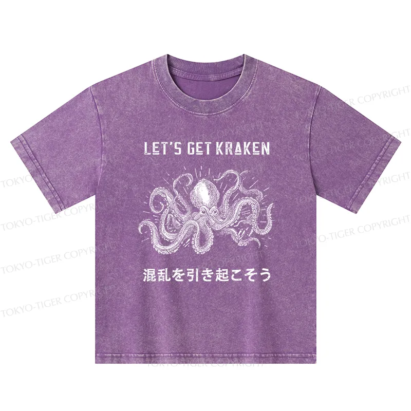 Tokyo-Tiger Funny Octopus：Let’s Get Kraken Washed T-Shirt