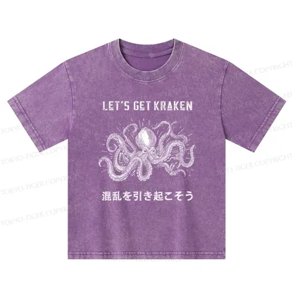 Tokyo-Tiger Funny Octopus：Let’s Get Kraken Washed T-Shirt