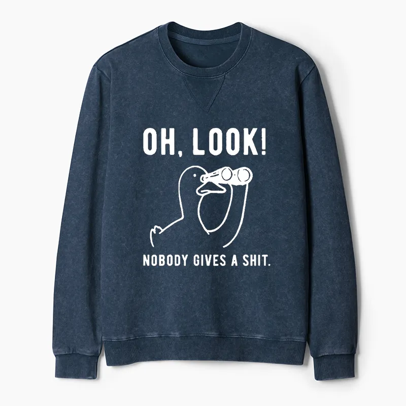 Tokyo-Tiger No One Cares About The Duck Washed Terry Sweatshirt