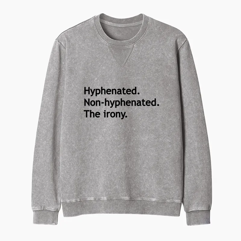 Tokyo-Tiger Hyphenated Funny Washed Terry Sweatshirt