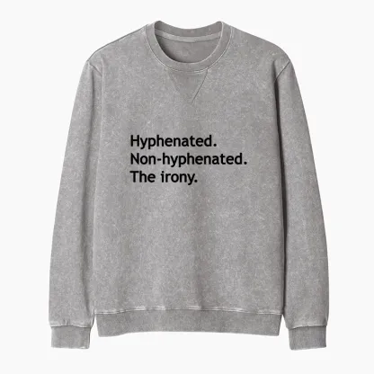 Tokyo-Tiger Hyphenated Funny Washed Terry Sweatshirt
