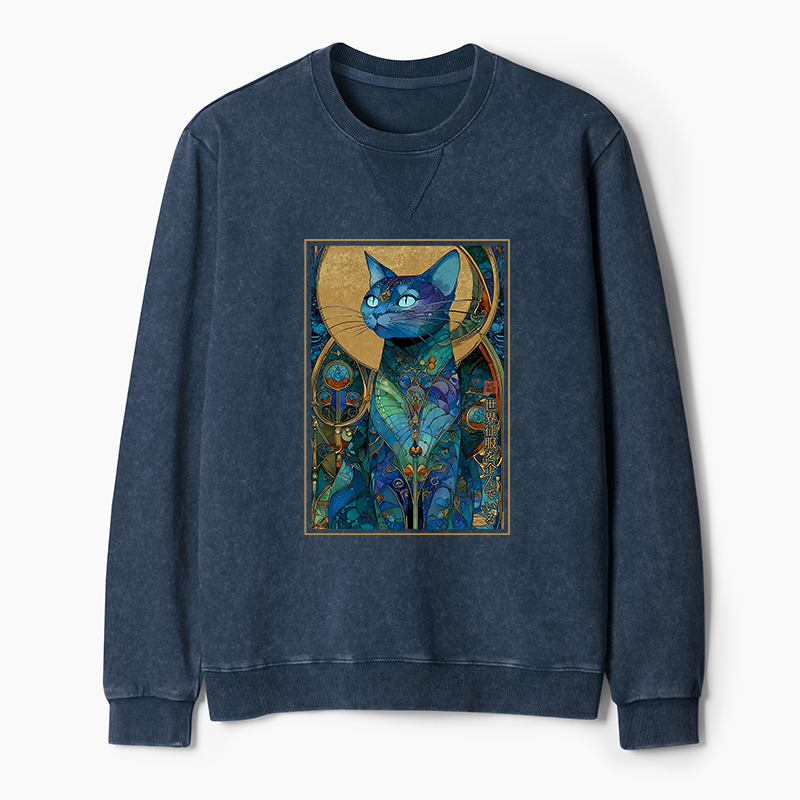 Tokyo-Tiger The Cat’s Plan To Rule Them All Washed Terry Sweatshirt